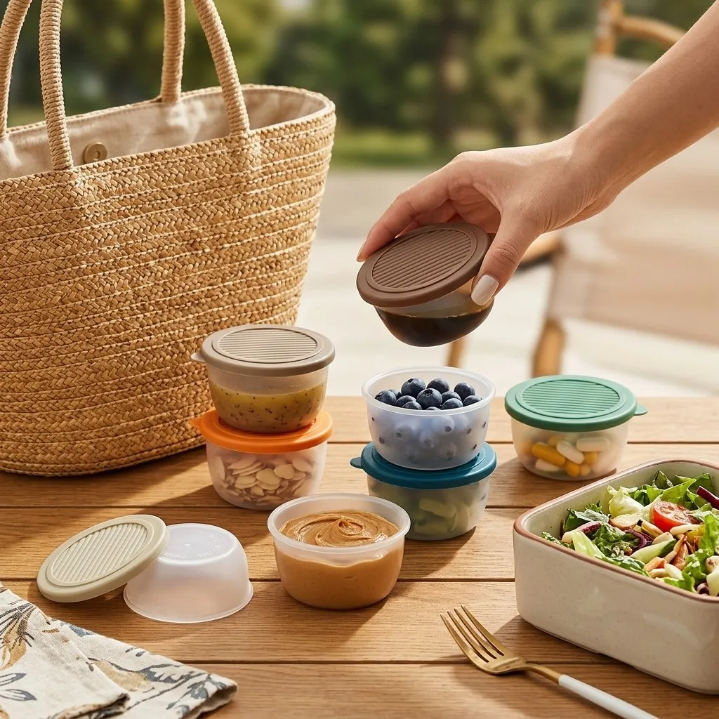 Sauce Dipping Cup - 2/6 шт. миниатюрных пластиковых контейнеров для
